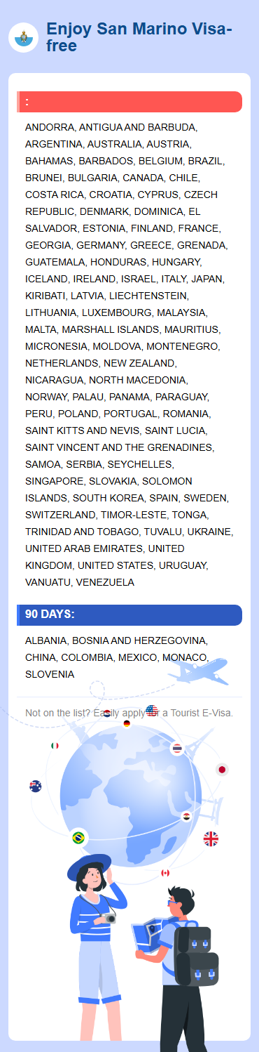 San Marino Exemptions