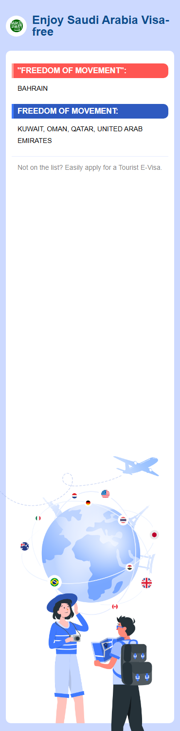 Saudi Arabia Exemptions