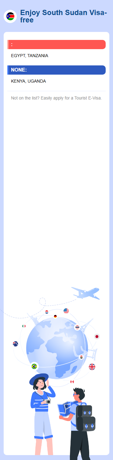 South Sudan Exemptions